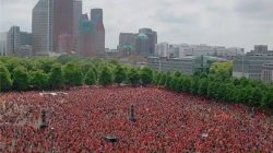 Demo Terbesar Bela Palestina Pecah di Belanda, Massa Merahkan Jalan Den Haag