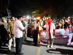 Wakil Bupati Kepulauan Selayar Lepas Peserta Malam Taptu Peringatan HUT ke-80 RI
