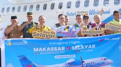 Maskapai Fly Jaya Resmi Layani Rute Makassar–Selayar, Bupati Sampaikan Terima Kasih kepada Gubernur Sulsel