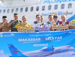 Maskapai Fly Jaya Resmi Layani Rute Makassar–Selayar, Bupati Sampaikan Terima Kasih kepada Gubernur Sulsel