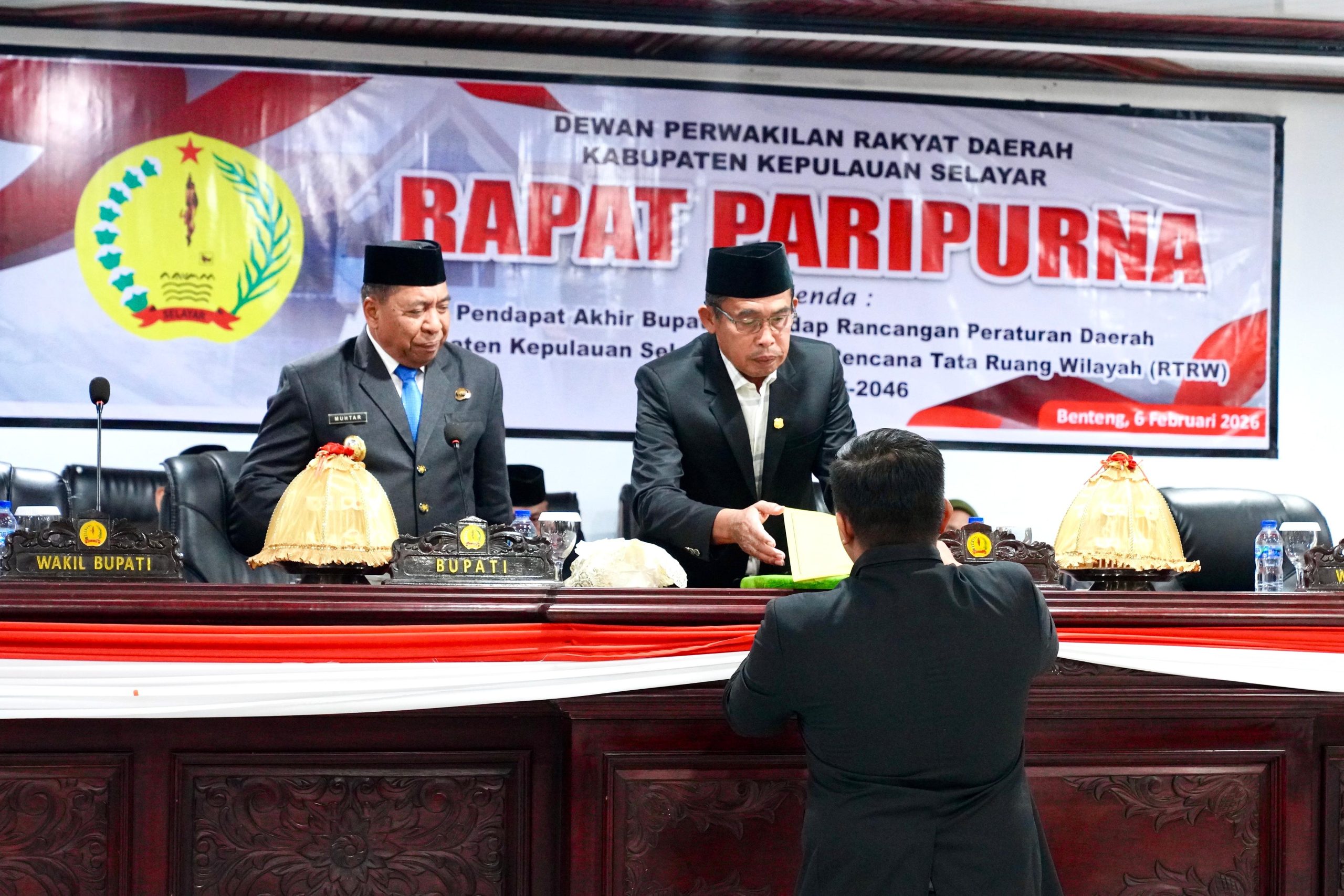 Raperda RTRW Kabupaten Kepulauan Selayar 2026–2046 Resmi Disahkan Jadi Perda