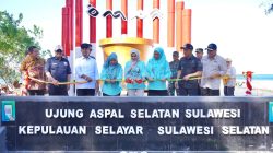Gubernur Sulsel Resmikan Titik Nol Ujung Aspal Selatan Sulawesi di Selayar