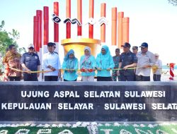 Gubernur Sulsel Resmikan Titik Nol Ujung Aspal Selatan Sulawesi di Selayar